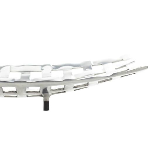 Silver Aluminum Contemporary Tray Set